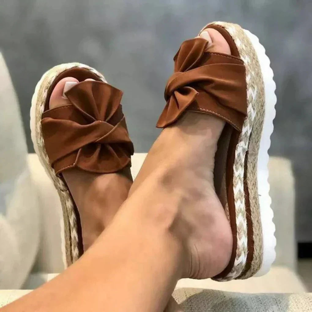 Comfortable Bow Platform Sandals | ventumra