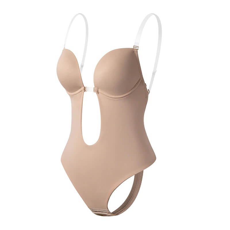 Deep Plunge Backless Shaping Bodysuit | ventumra
