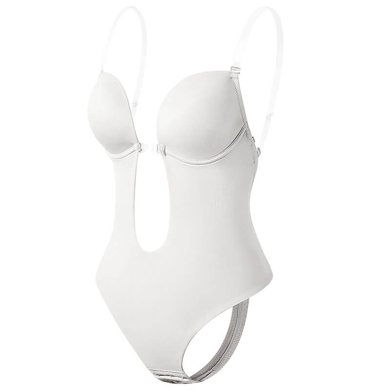 Deep Plunge Backless Shaping Bodysuit | ventumra