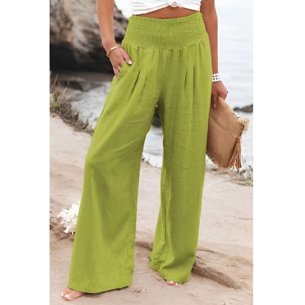 Breezy High-Waisted Wide-Leg Trousers | ventumra