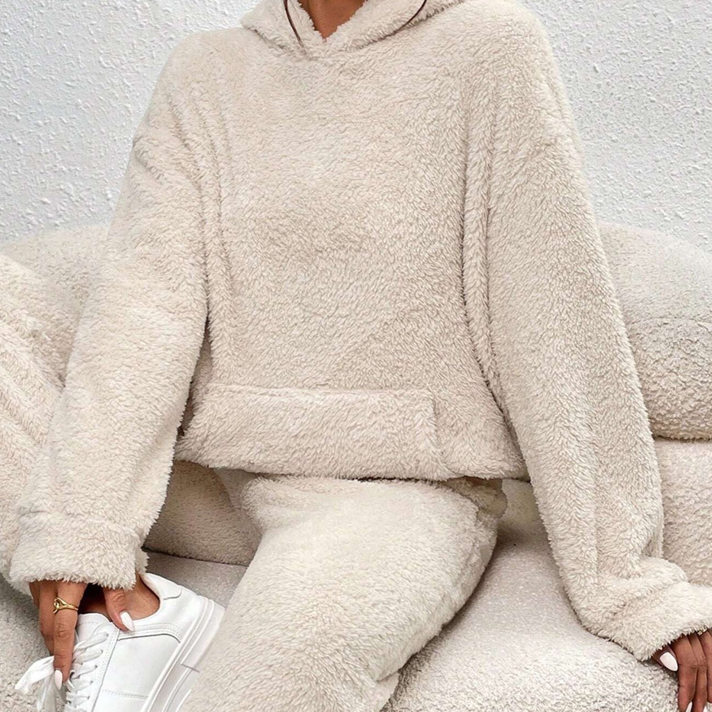 Cozy Plush Hooded Loungewear Set | ventumra