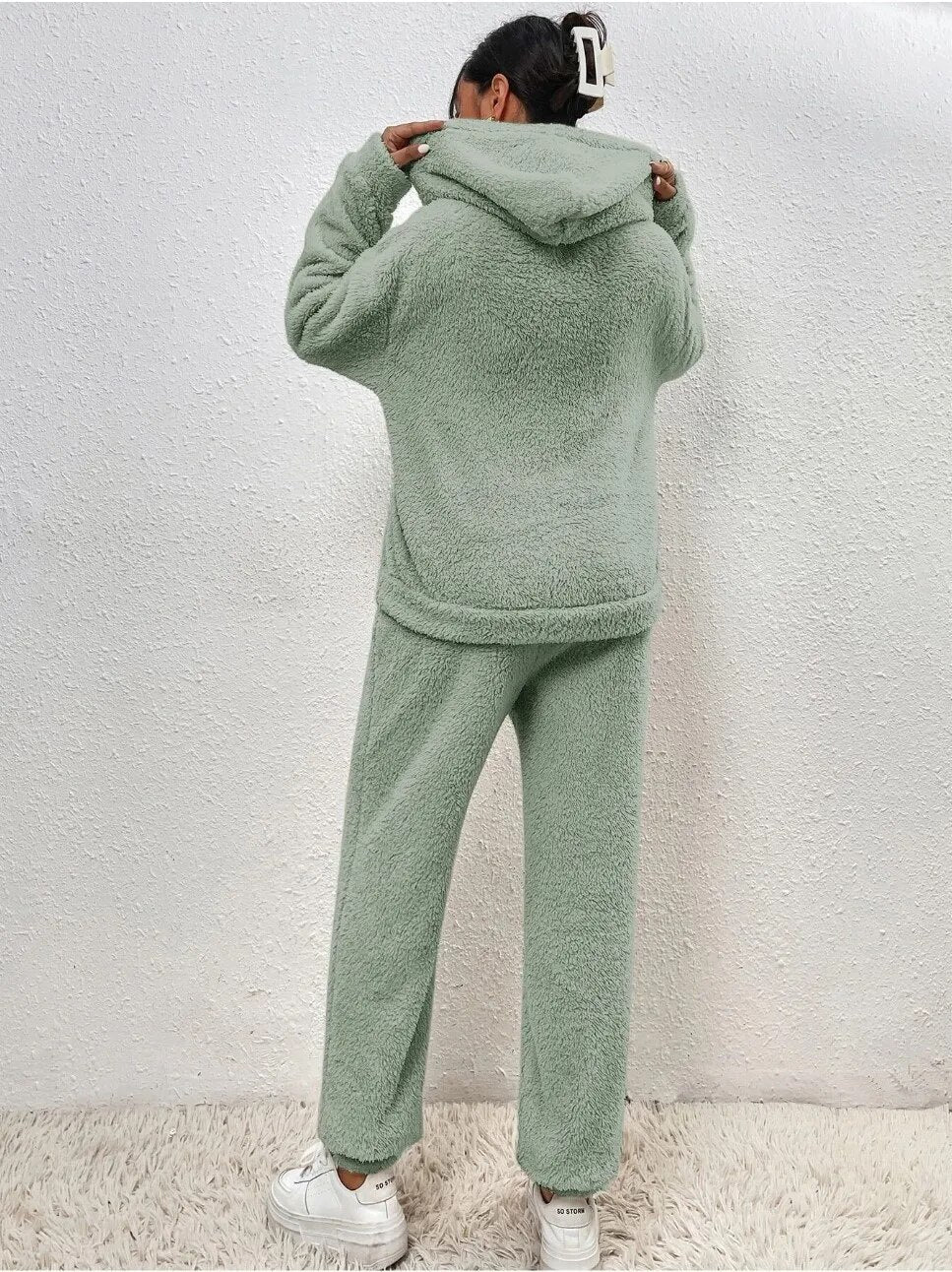 Cozy Plush Hooded Loungewear Set | ventumra