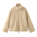 Cozy Relaxed Fit Stand Collar Jacket | ventumra