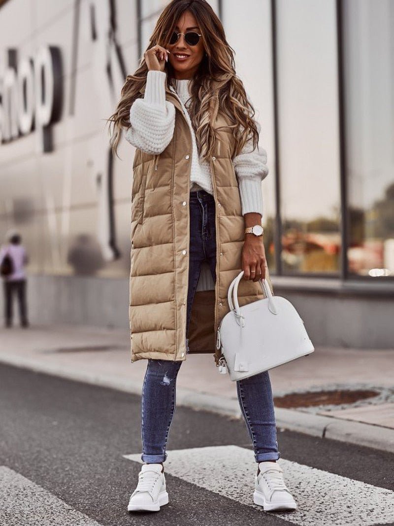 Longline Quilted Puffer Vest | ventumra