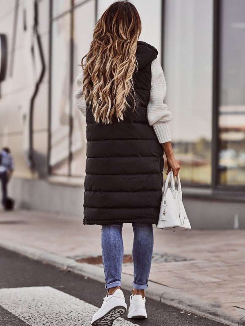 Longline Quilted Puffer Vest | ventumra