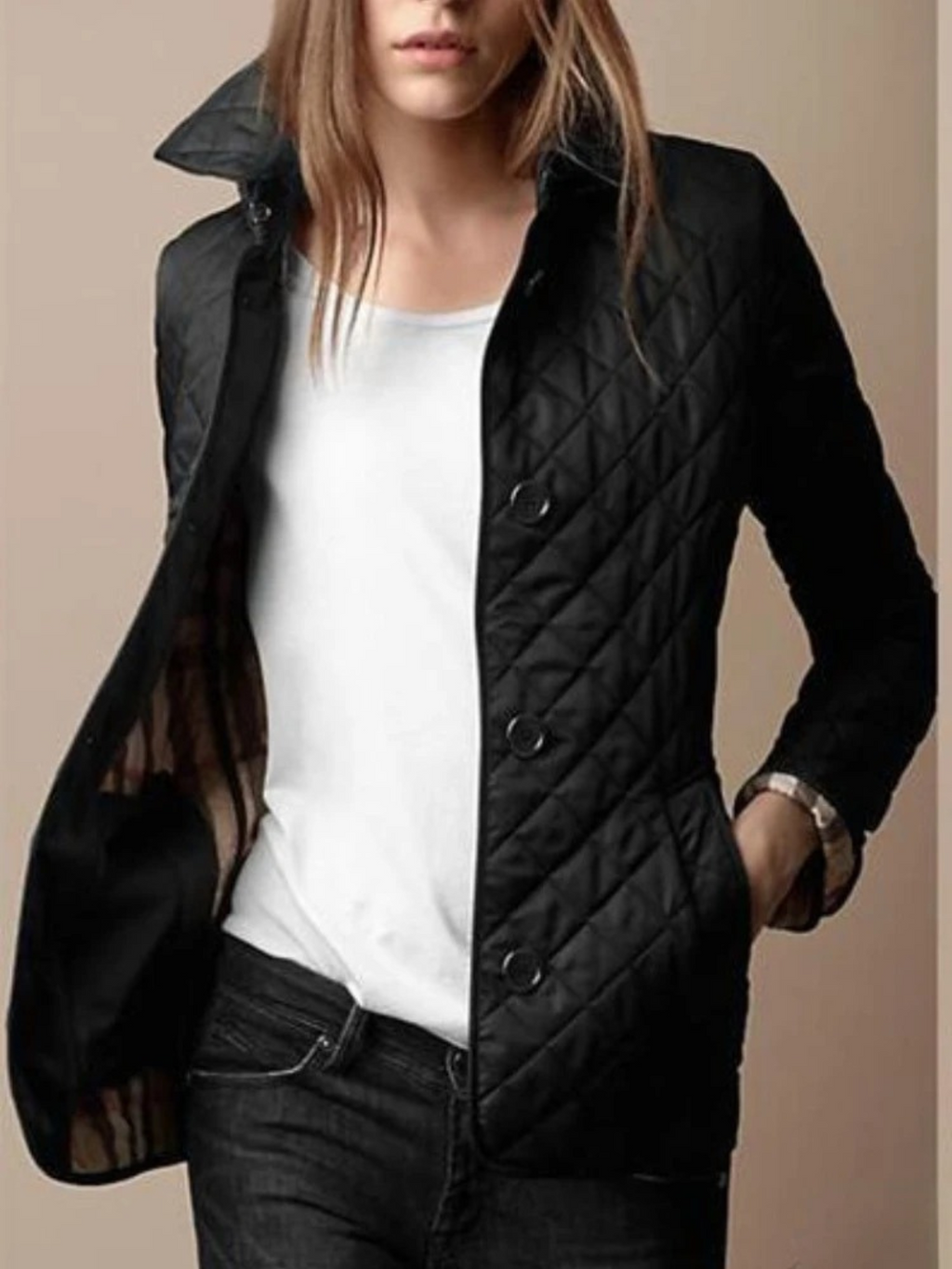 Cozy Quilted Collar Jacket | ventumra