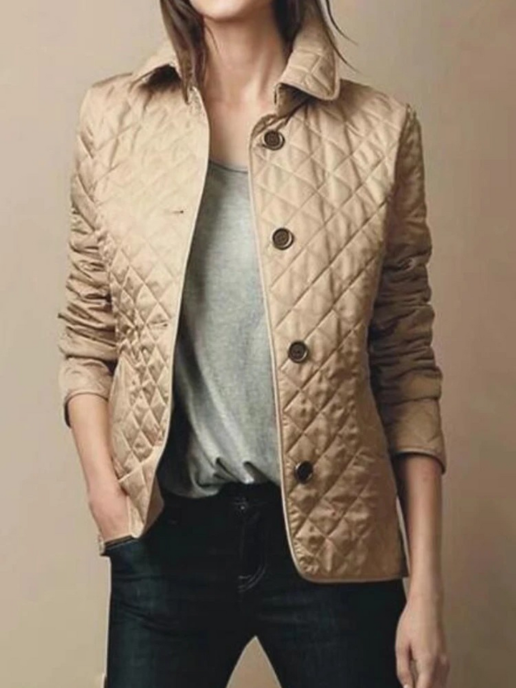 Cozy Quilted Collar Jacket | ventumra
