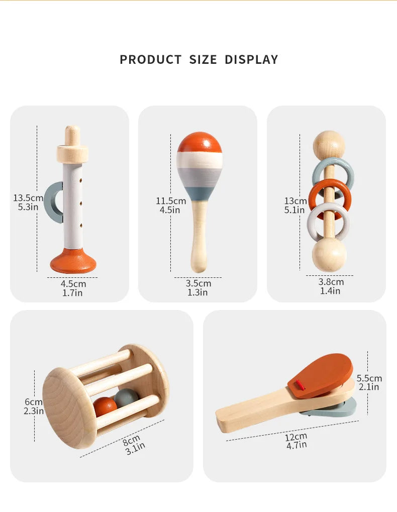 Wooden Montessori Musical Instrument Set for Toddlers | ventumra