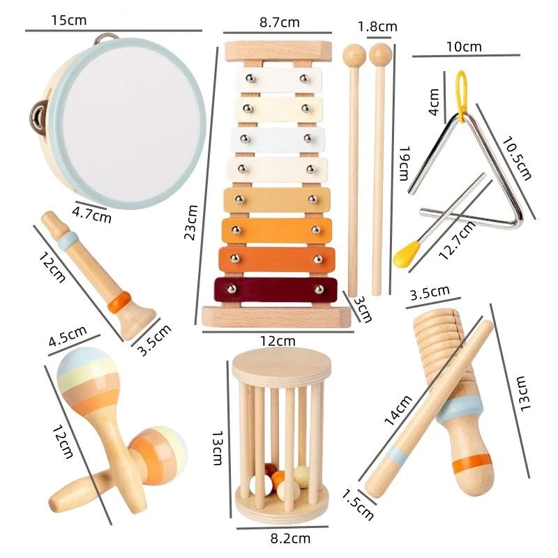 Wooden Montessori Musical Instrument Set for Toddlers | ventumra