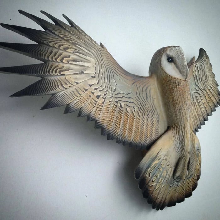 Wooden Wall Decoration – Owl “Majestic” | ventumra