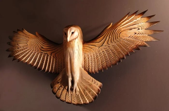 Wooden Wall Decoration – Owl “Majestic” | ventumra