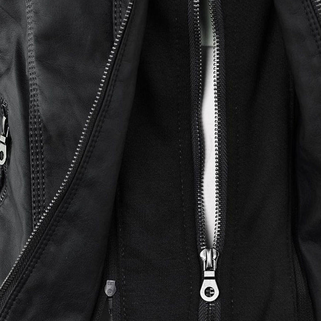Hooded Faux Leather Jacket for Women | ventumra