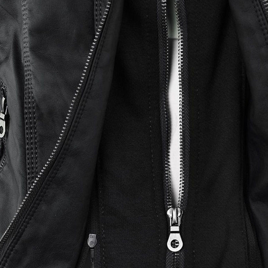 Hooded Faux Leather Jacket for Women | ventumra