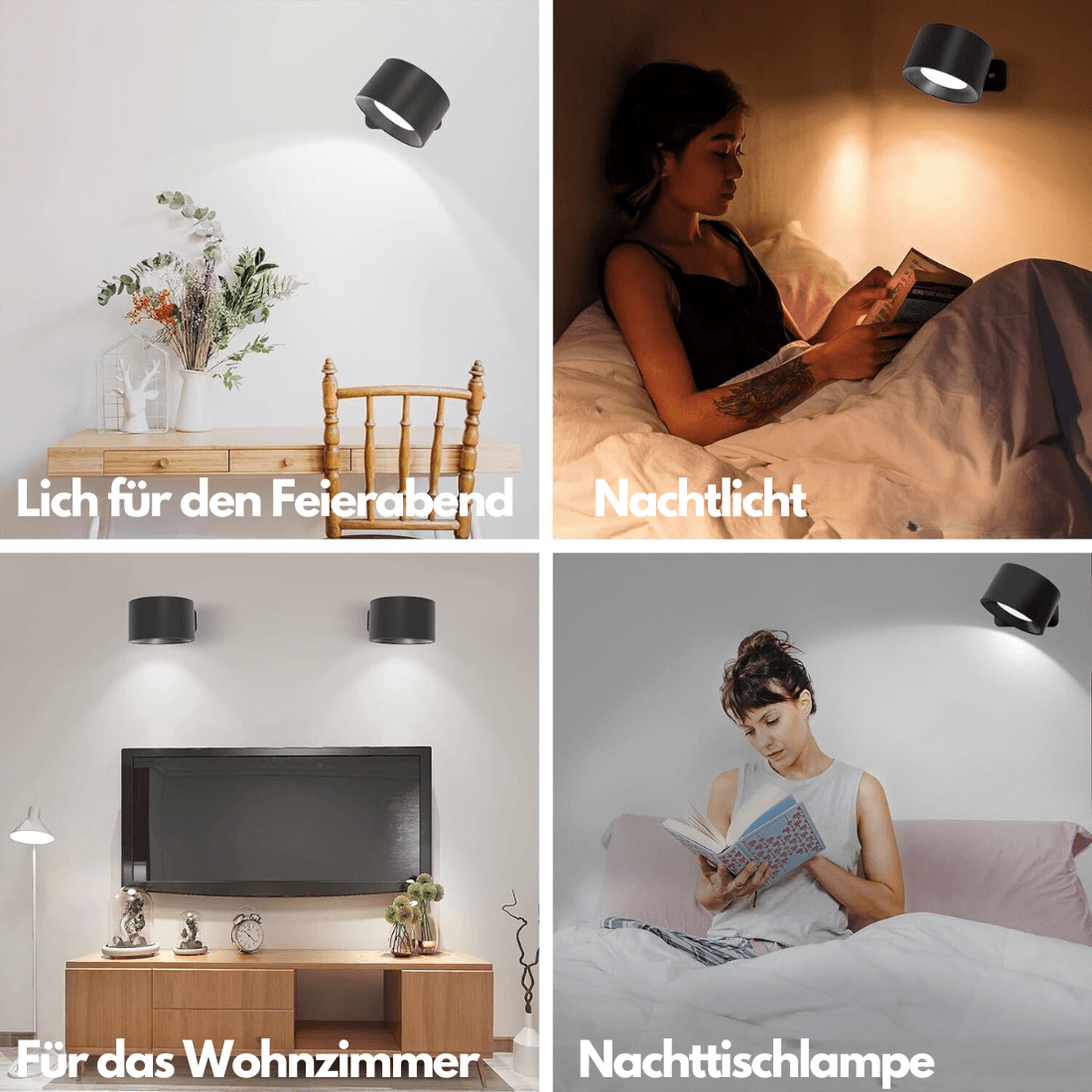 Wireless Wall Lamp – 360° Adjustable and Rechargeable LED Lighting (USB) | ventumra