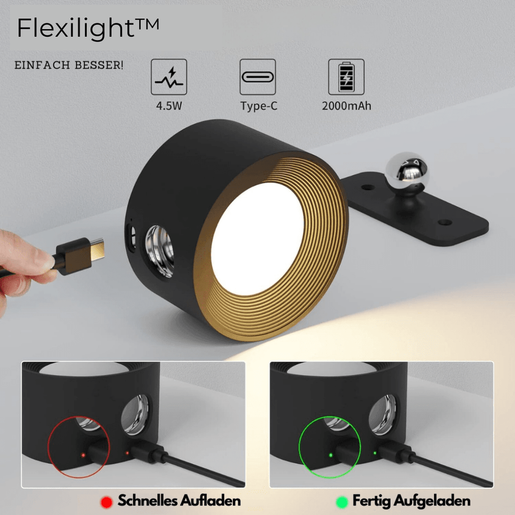 Wireless Wall Lamp – 360° Adjustable and Rechargeable LED Lighting (USB) | ventumra