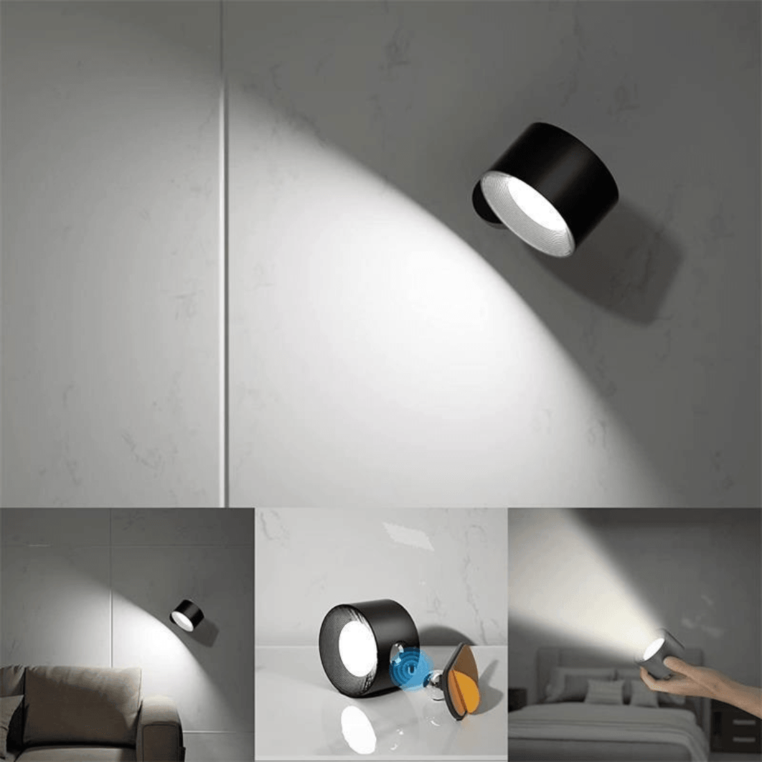 Wireless Wall Lamp – 360° Adjustable and Rechargeable LED Lighting (USB) | ventumra