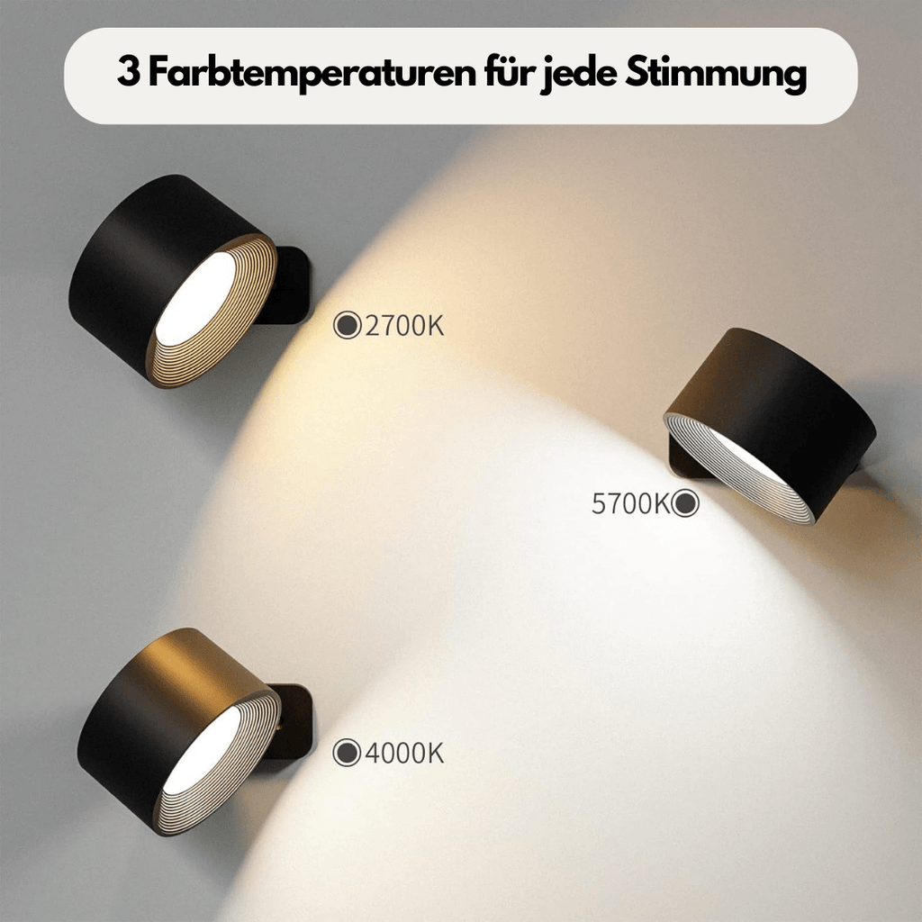Wireless Wall Lamp – 360° Adjustable and Rechargeable LED Lighting (USB) | ventumra