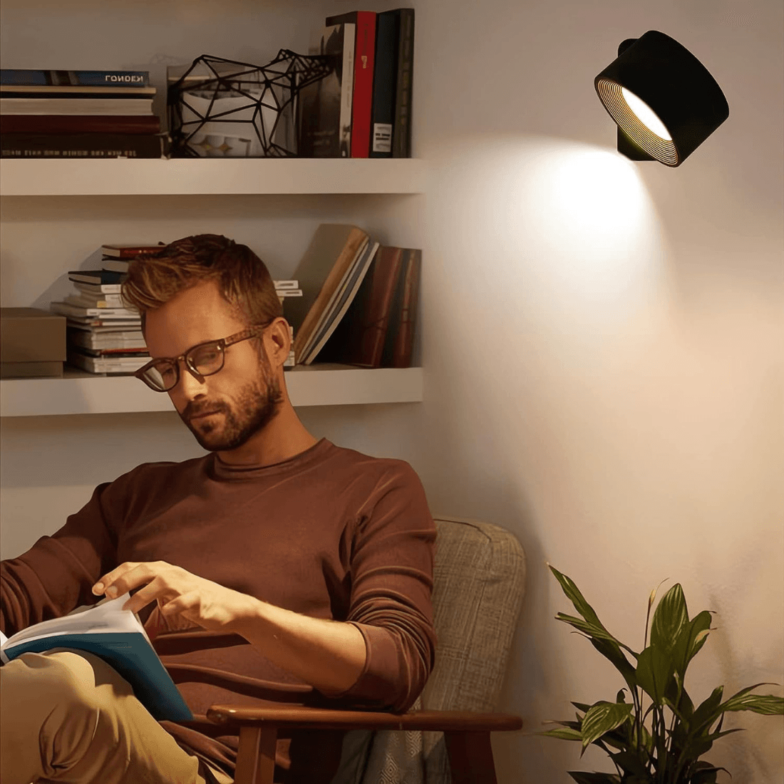 Wireless Wall Lamp – 360° Adjustable and Rechargeable LED Lighting (USB) | ventumra
