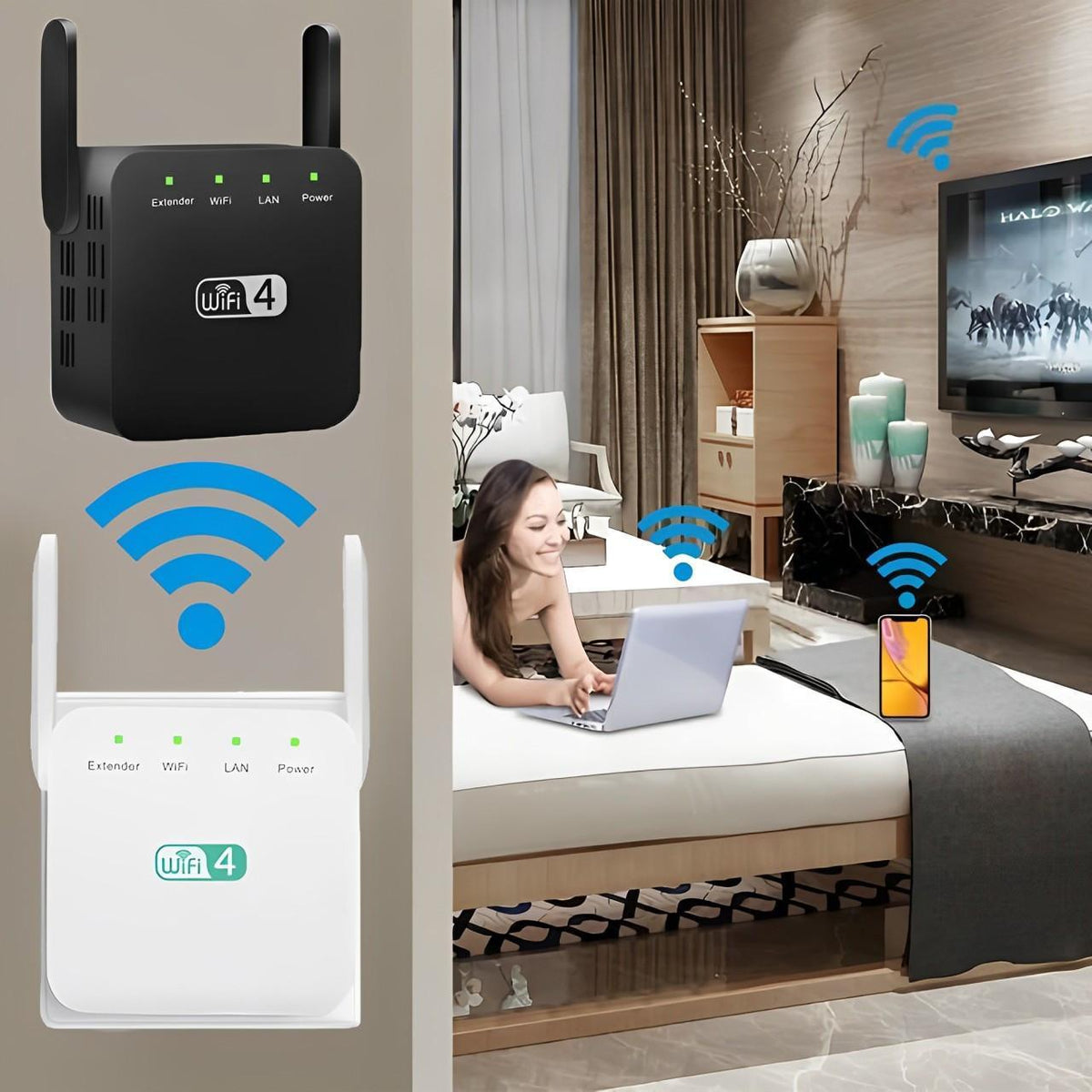 Netzklar Wi-Fi Extender — Stable Signal, Expanded Coverage