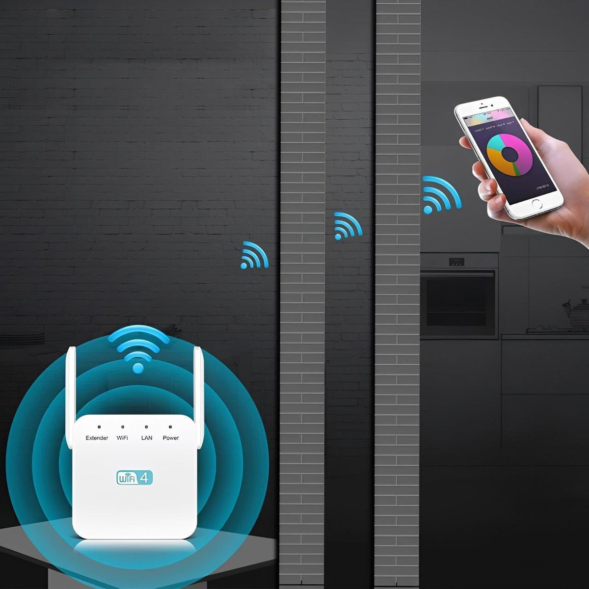 Netzklar Wi-Fi Extender — Stable Signal, Expanded Coverage