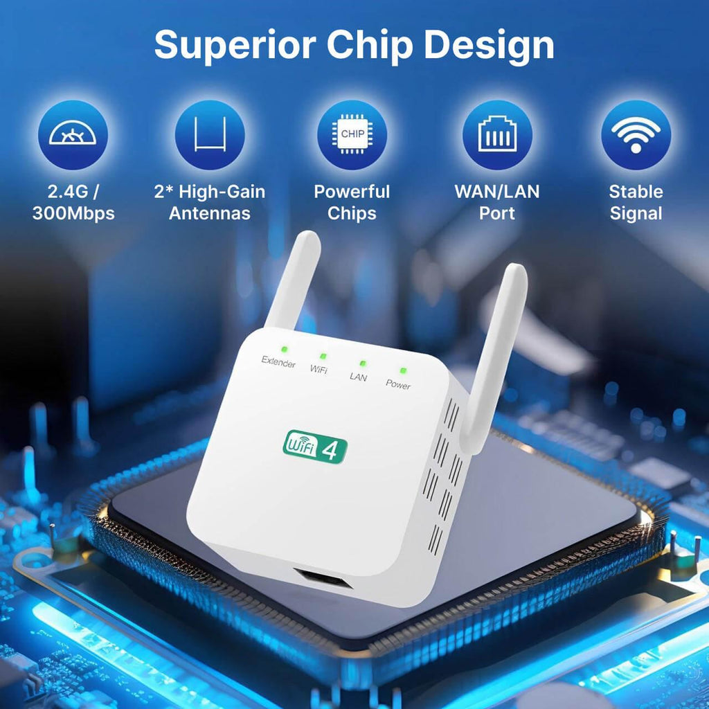 Netzklar Wi-Fi Extender — Stable Signal, Expanded Coverage