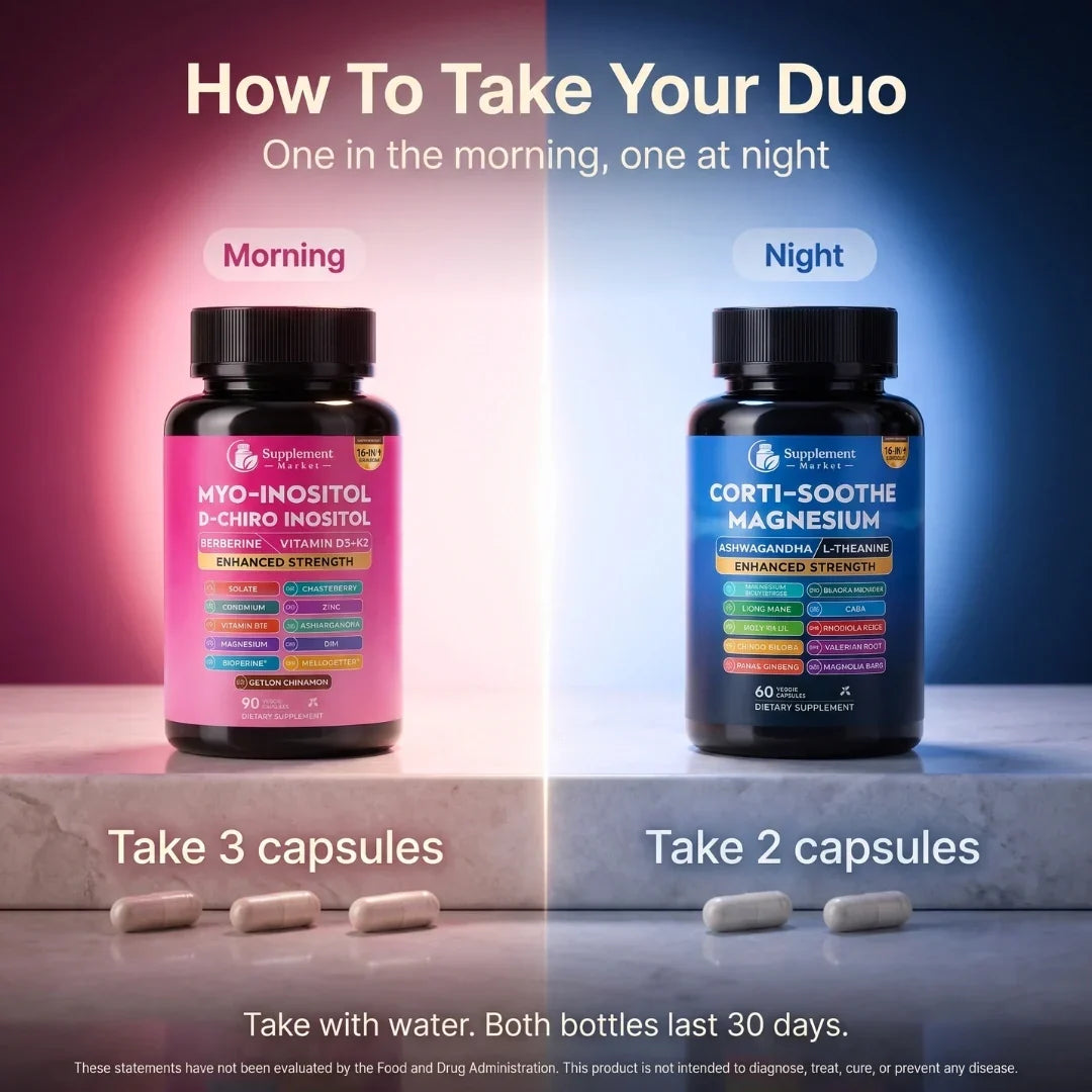 Supporto al mio-inositolo e al cortisolo: equilibrio ormonale 24 ore su 24 e sollievo naturale dalla PCOS