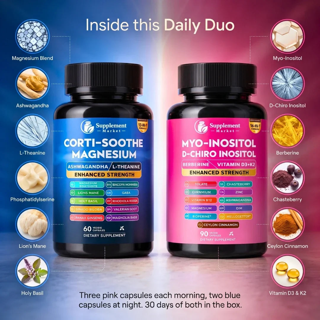 Supporto al mio-inositolo e al cortisolo: equilibrio ormonale 24 ore su 24 e sollievo naturale dalla PCOS
