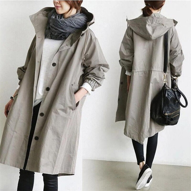 Mid-Length Casual Hooded Jacket | ventumra
