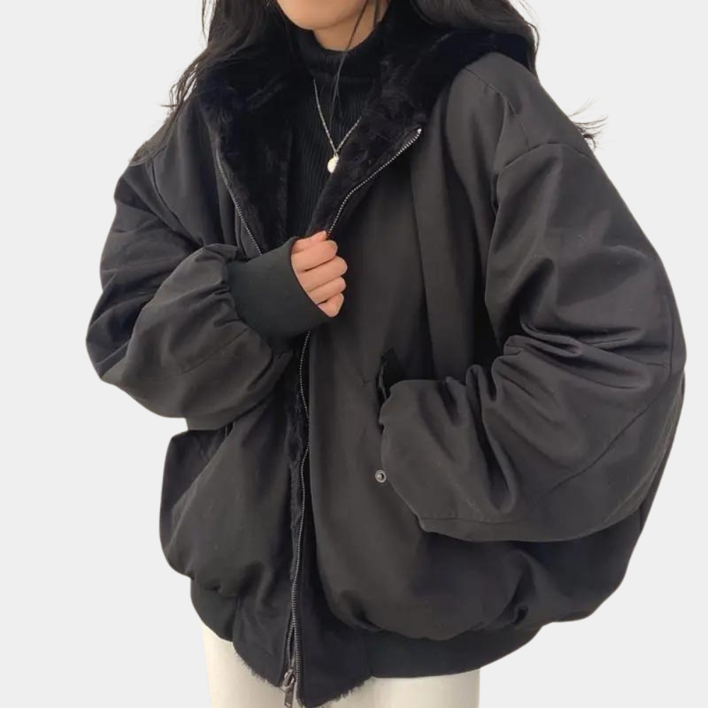 Oversized Sherpa Lined Winter Bomber Jacket | ventumra