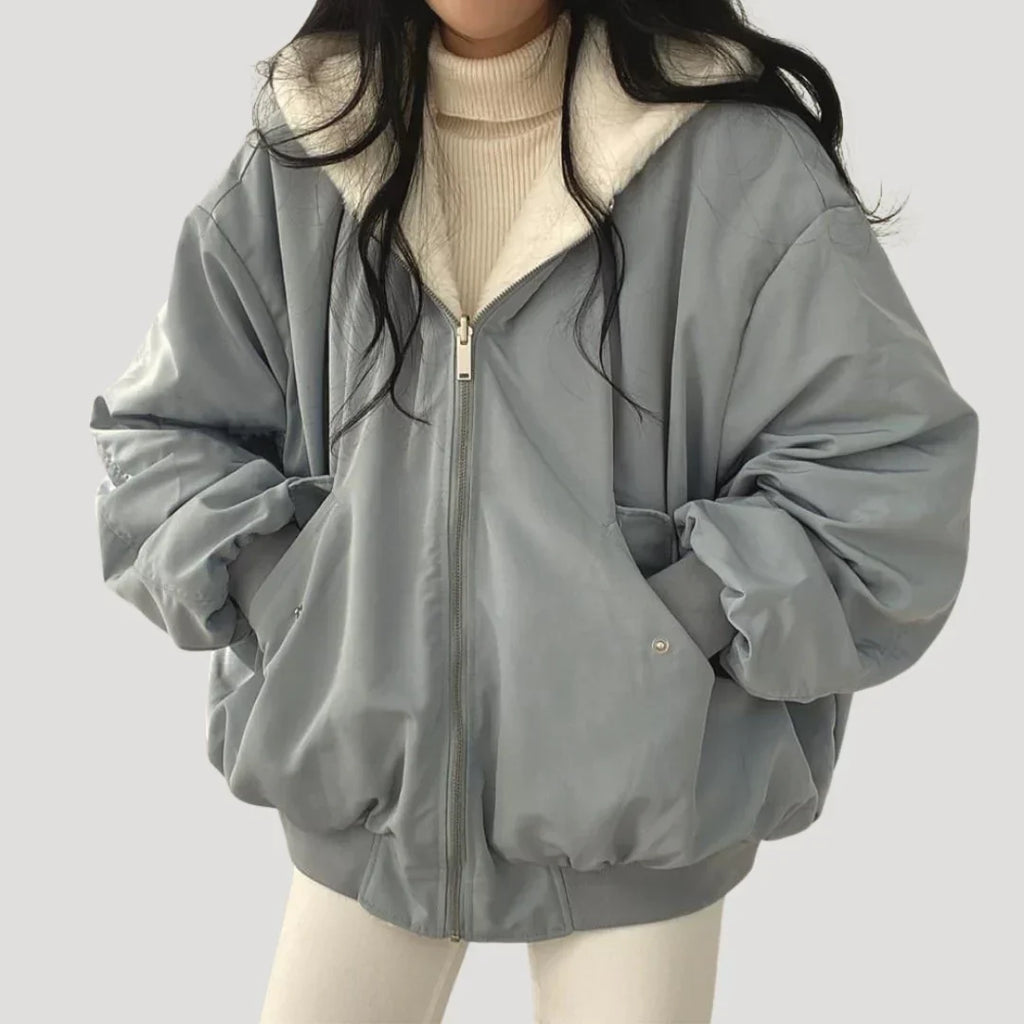 Oversized Sherpa Lined Winter Bomber Jacket | ventumra