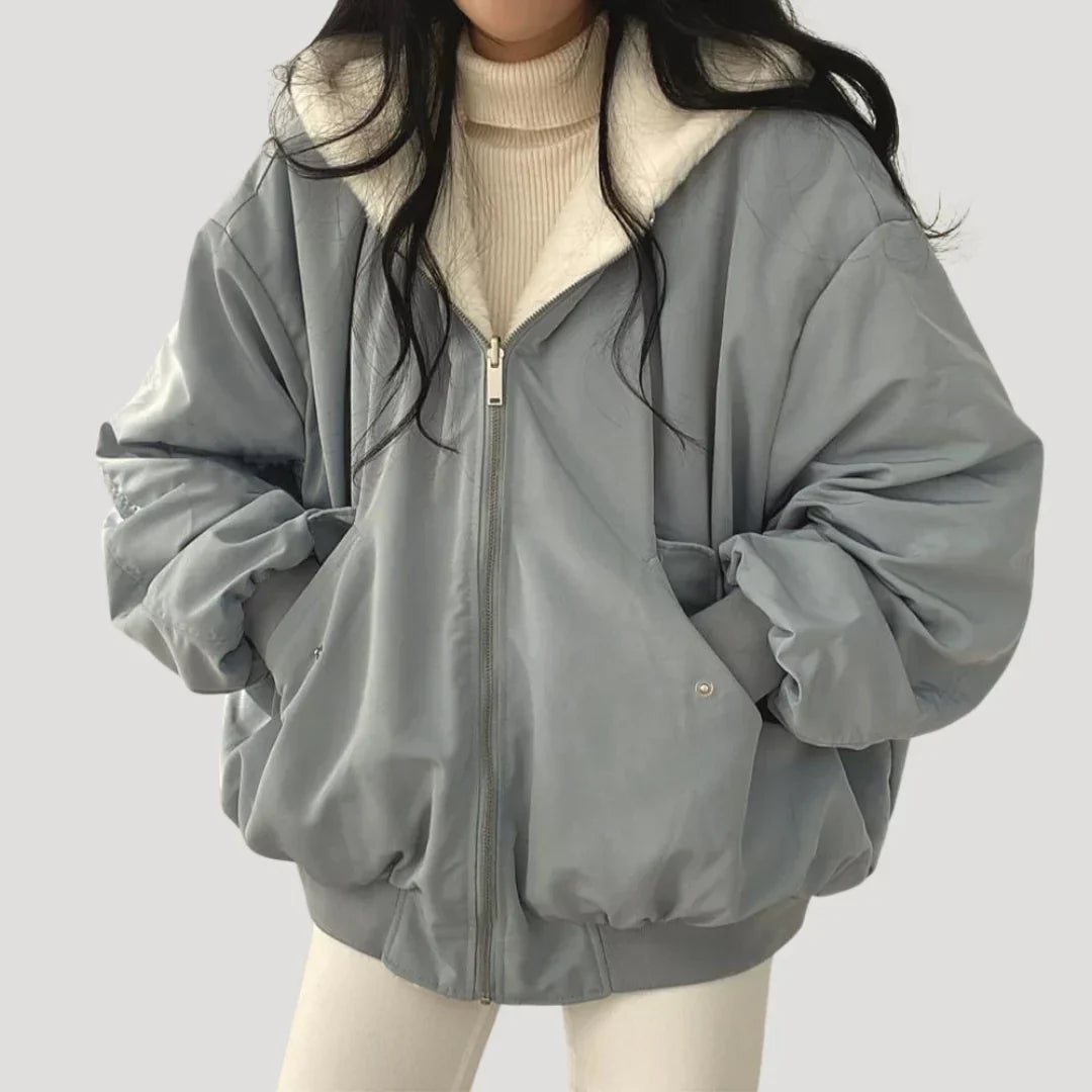 Oversized Sherpa Lined Winter Bomber Jacket | ventumra