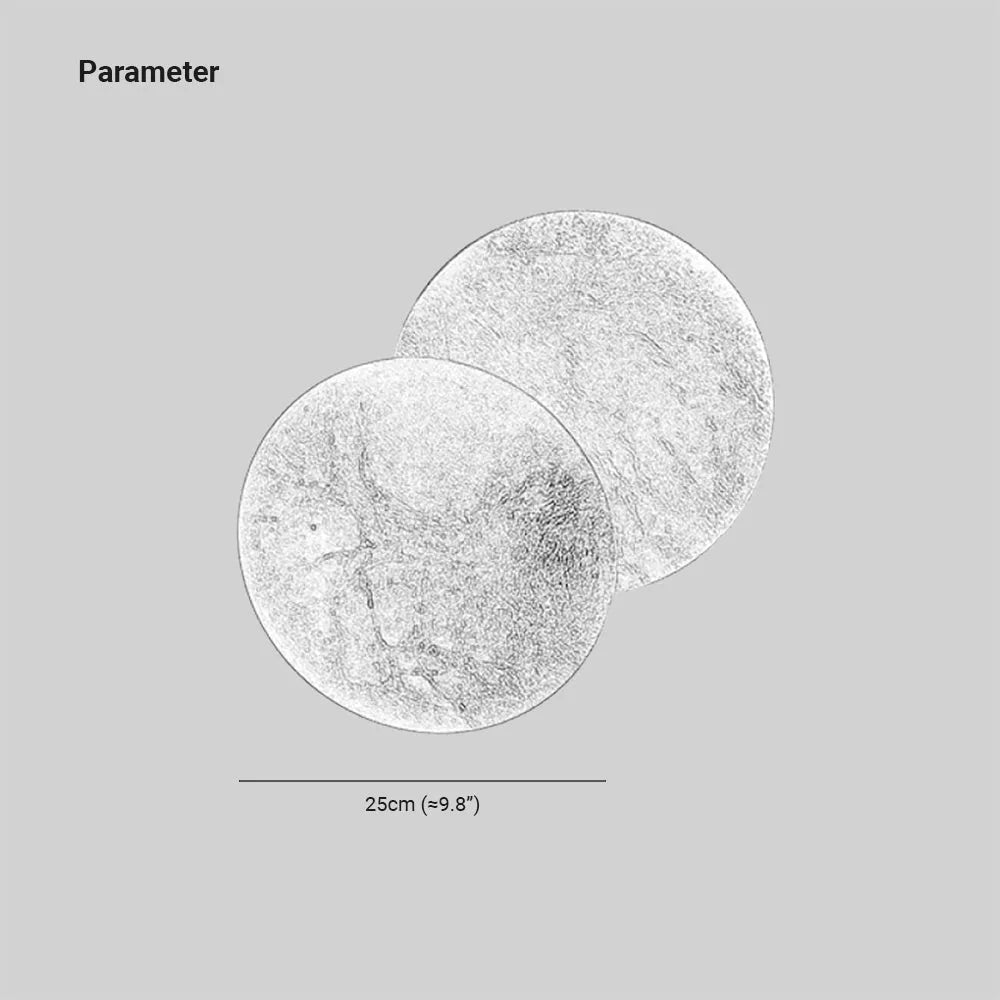 Arisha Modern Minimalist Round Moon Eclipse Wall Lamp | ventumra