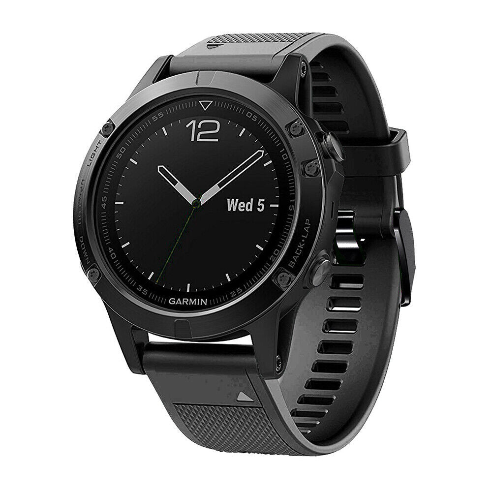 Černý silikonový řemínek k hodinkám pro Garmin Fenix 5 Plus a Fenix 6 Pro | Ventumra