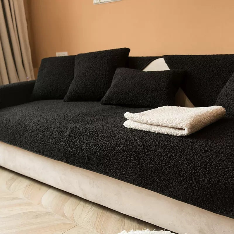 Cozy Teddy Sofa Covers — Soft Texture, Protective Fit